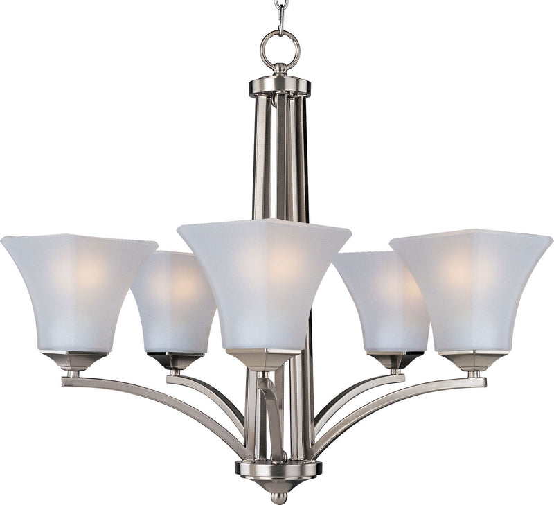 Maxim 20095FTSN Aurora Five Light Chandelier, Satin Nickel Main Image.jpg