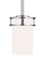Generation Lighting 6121601EN3-962 Robie One Light Mini-Pendant, Brushed Nickel Alternate Image.jpg
