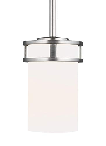 Generation Lighting 6121601EN3-962 Robie One Light Mini-Pendant, Brushed Nickel Alternate Image.jpg