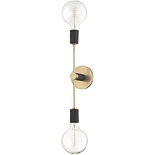 Mitzi H178102-AGB/BK Astrid Two Light Wall Sconce, Aged Brass/Black Alternate Image.jpg