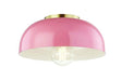 Mitzi H199501S-AGB/PK Avery One Light Semi Flush Mount, Aged Brass/Pink Alternate Image.jpg