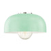 Mitzi H199501L-PN/MNT Avery One Light Semi Flush Mount, Polished Nickel/Mint Alternate Image.jpg