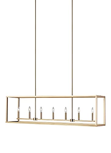 Generation Lighting 6634507EN-848 Moffet Street Seven Light Island Pendant, Satin Brass Alternate Image.jpg