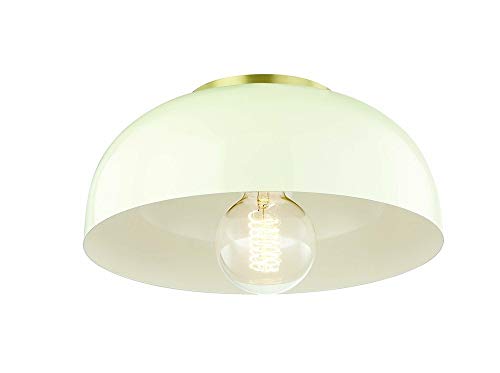 Mitzi H199501S-AGB/CR Avery One Light Semi Flush Mount, Aged Brass/Cream Alternate Image.jpg