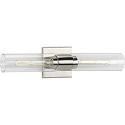 Progress P300300-009 Clarion Collection Two-Light Brushed Nickel and Clear Glass Modern Style Bath Vanity Wall Light Alternate Image.jpg
