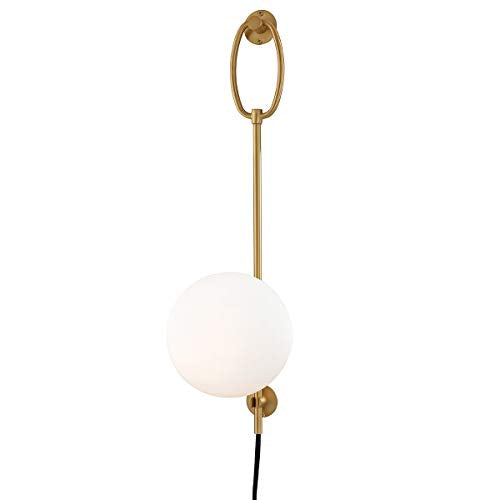 Mitzi HL290101-AGB Gina One Light Wall Sconce With Plug, Aged Brass Alternate Image.jpg