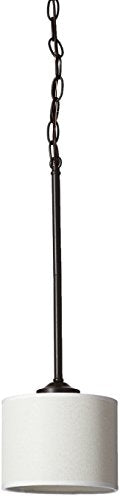 Progress P5065-20 Inspire Collection One-Light Antique Bronze Off-white Shade Traditional Mini-Pendant Light Alternate Image.jpg