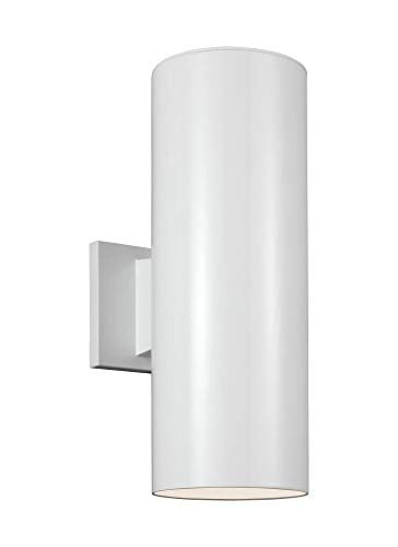 Visual Comfort Studio 8313802EN3-15 Outdoor Cylinders Two Light Outdoor Wall Lantern, White Alternate Image.jpg