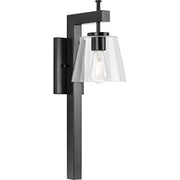 Progress P710108-31M Saffert Collection One-Light New Traditional Matte Black Clear Glass Wall Light Alternate Image.jpg
