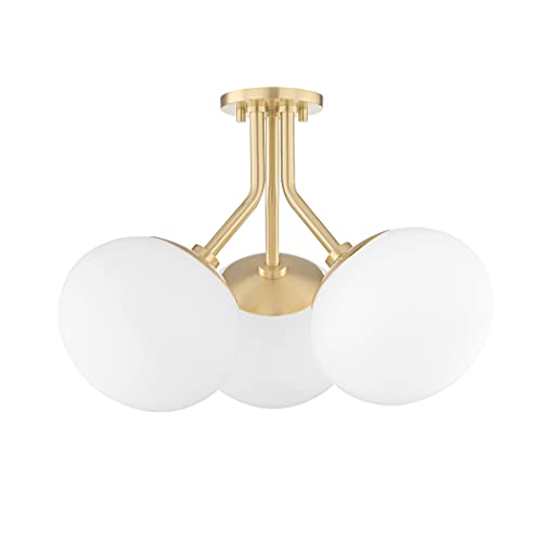 Mitzi H134603-AGB Estee Three Light Semi Flush Mount, Aged Brass Alternate Image.jpg