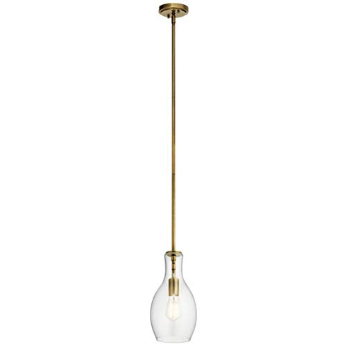 Kichler 42456NBR Everly One Light Mini Pendant, Natural Brass Alternate Image.jpg