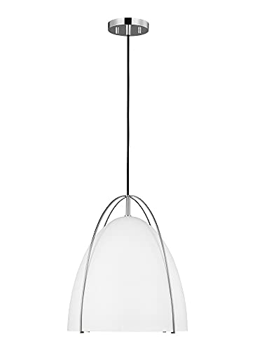 Visual Comfort Studio 6551801EN3-05 Norman One Light Pendant, Chrome Alternate Image.jpg