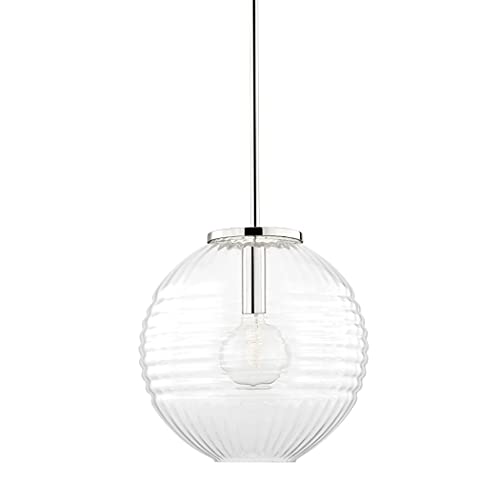 Hudson Valley 2717-PN Bay Ridge One Light Pendant, Polished Nickel Alternate Image.jpg