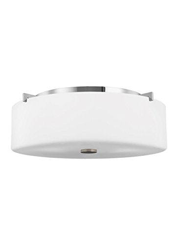 Generation Lighting FM312CH Sunset Drive Three Light Flush Mount, Chrome Alternate Image.jpg