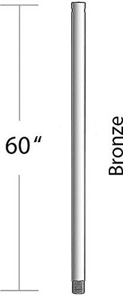 Visual Comfort Fan DR48BZ Universal Downrod, Bronze Alternate Image.jpg
