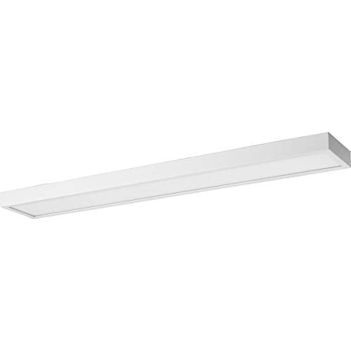 Progress P300306-028-CS Everlume LED 32-inch Satin White Modern Style Bath Vanity Wall or Ceiling Light with Selectable 3000K/4000K Light Color Alternate Image.jpg
