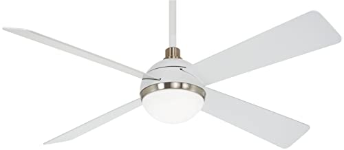 Minka-Aire F623L-WHF/BN Orb LED 54" Ceiling Fan, Flat White/Brushed Nickel Finish Alternate Image.jpg