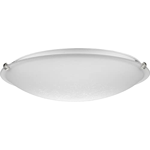 Progress P350179-009 Linen Dome 20-1/4" Four-Light Transitional Brushed Nickel Etched Linen Glass Flush-Mount Light Alternate Image.jpg
