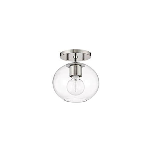 Mitzi H270601-PN Margot One Light Semi Flush Mount, Polished Nickel Alternate Image.jpg