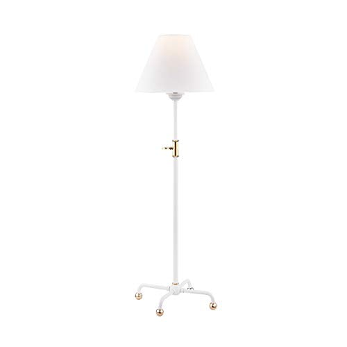 Hudson Valley MDSL109-AGB/WH Classic No.1 One Light Table Lamp, Aged Brass/Soft Off White Alternate Image.jpg