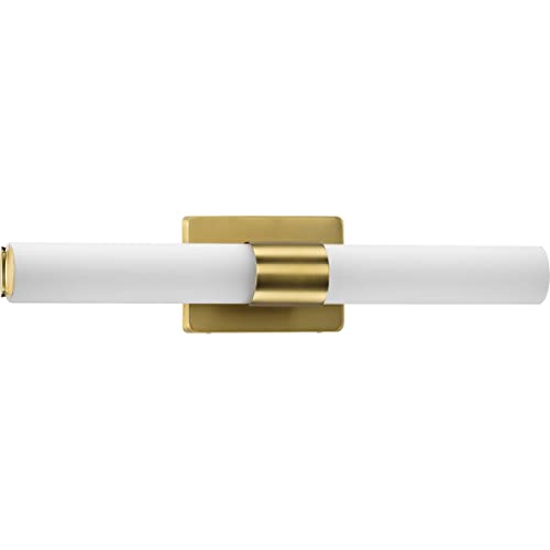 Progress P300150-012-30 Blanco LED Collection 22" Satin Brass Etched White Glass Luxe Bath Vanity Light Alternate Image.jpg