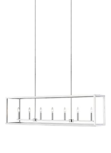 Generation Lighting 6634507EN-962 Moffet Street Seven Light Island Pendant, Brushed Nickel Alternate Image.jpg