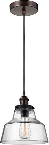 Visual Comfort Studio P1348PAGB/DWZ Baskin One Light Pendant, Painted Aged Brass / Dark Weathered Zinc Alternate Image.jpg