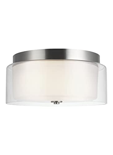 Generation Lighting 7537302EN3-962 Elmwood Park Two Light Flush Mount, Brushed Nickel Alternate Image.jpg