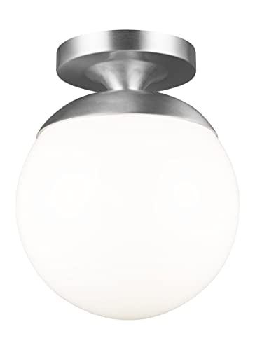 Visual Comfort Studio 7518EN3-04 Leo - Hanging Globe One Light Wall / Ceiling Semi-Flush Mount, Satin Aluminum Alternate Image.jpg