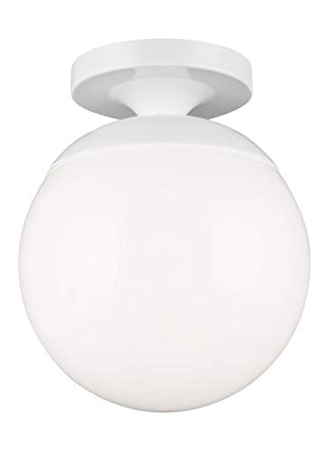Visual Comfort Studio 7518-15 Leo - Hanging Globe One Light Wall / Ceiling Semi-Flush Mount, White Alternate Image.jpg