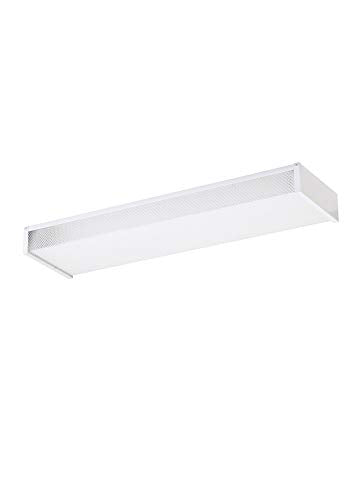 Generation Lighting 59136LE-15 Drop Lens Fluorescent Two Light Flush Mount, White Alternate Image.jpg