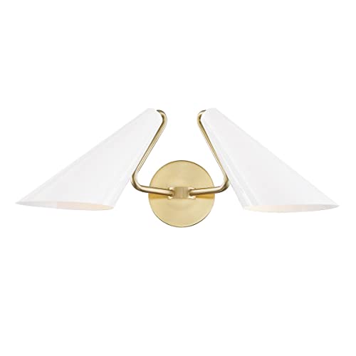 Mitzi H399102-AGB/DG Talia Two Light Wall Sconce, Aged Brass/Dove Gray Combo Alternate Image.jpg