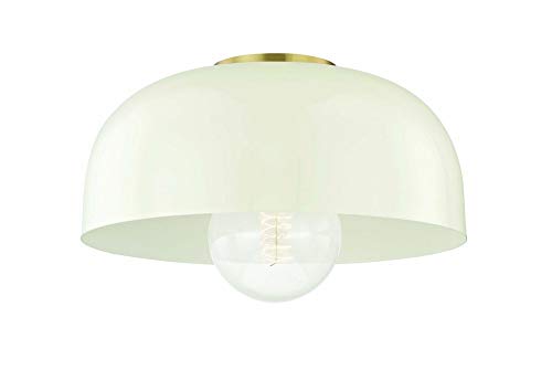 Mitzi H199501L-AGB/CR Avery One Light Semi Flush Mount, Aged Brass/Cream Alternate Image.jpg