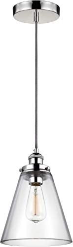 Visual Comfort Studio P1347PN Baskin One Light Pendant, Polished Nickel Alternate Image.jpg