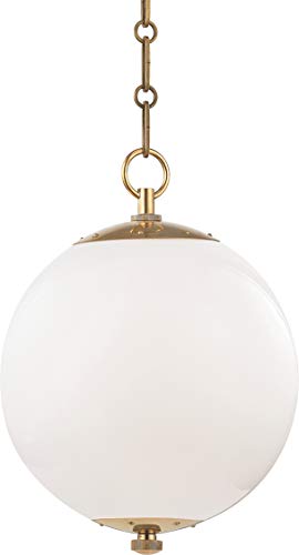 Hudson Valley MDS700-AGB Sphere No.1 One Light Pendant, Aged Brass Alternate Image.jpg