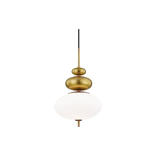 Mitzi H347701-AGB Elsie One Light Pendant, Aged Brass Alternate Image.jpg