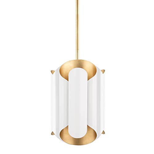 Hudson Valley 8513-GL/WH Banks Six Light Pendant, Gold Leaf/White Alternate Image.jpg