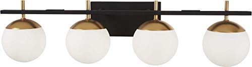 George Kovacs P1354-618 Alluria Four Light Bath, Weathered Black W/Autumn Gold Alternate Image.jpg