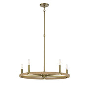 Minka-Lavery 3865-695 Windward Passage Five Light Chandelier, Soft Brass Alternate Image.jpg