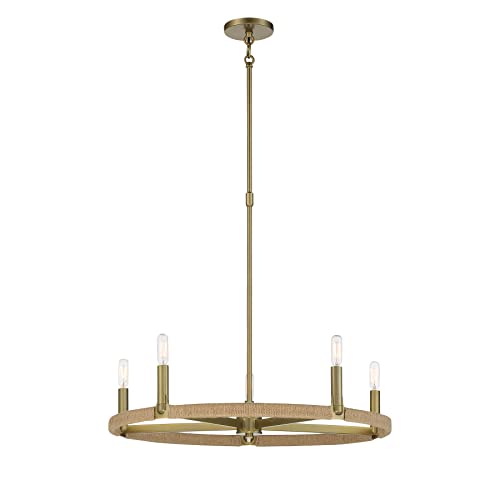 Minka-Lavery 3865-695 Windward Passage Five Light Chandelier, Soft Brass Alternate Image.jpg