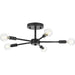 Progress P350219-31M Delayne Collection Five-Light Mid-Century Modern Matte Black Semi-Flush Mount Light Alternate Image.jpg