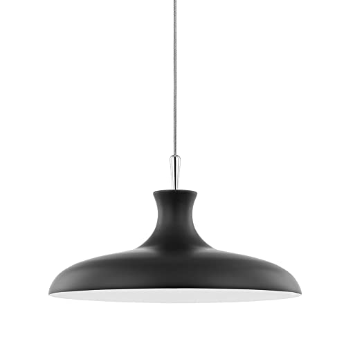 Mitzi H421701L-PN/BK Cassidy One Light Pendant, Polished Nickel/Black Alternate Image.jpg