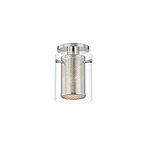 Mitzi H323601-PN Elanor One Light Flush Mount, Polished Nickel Alternate Image.jpg