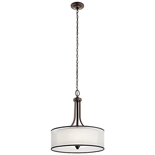 Kichler 42385MIZ Lacey Four Light Pendant, Mission Bronze Alternate Image.jpg