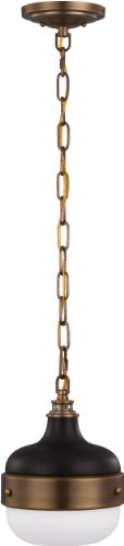 Generation Lighting P1282DAB/MB Cadence One Light Pendant, Dark Antique Brass / Matte Black Alternate Image.jpg