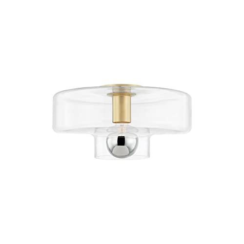 Mitzi H524501-AGB Iona One Light Flush Mount, Aged Brass Alternate Image.jpg