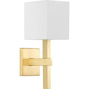 Progress P710016-012 Metro Collection One-Light New Traditional Satin Brass Summer Linen Wall Light Alternate Image.jpg