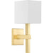 Progress P710016-012 Metro Collection One-Light New Traditional Satin Brass Summer Linen Wall Light Alternate Image.jpg