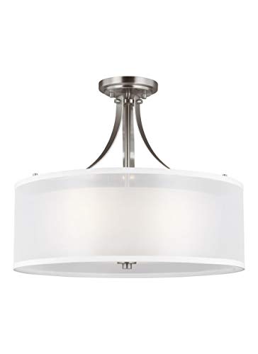Generation Lighting 7737303EN3-962 Elmwood Park Three Light Semi-Flush Mount, Brushed Nickel Alternate Image.jpg