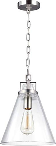 Visual Comfort Studio P1370SN Frontage One Light Pendant, Satin Nickel Alternate Image.jpg